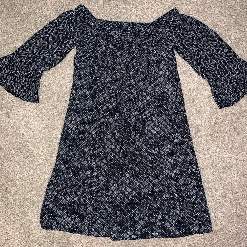 Off the shoulder long sleeve dress